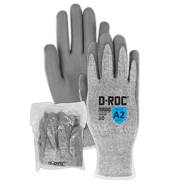 Magid Cut-Resistant Gloves (Shrink-Wrapped), Cut Level A2 , 7 1 PR - SW-GPD282-7