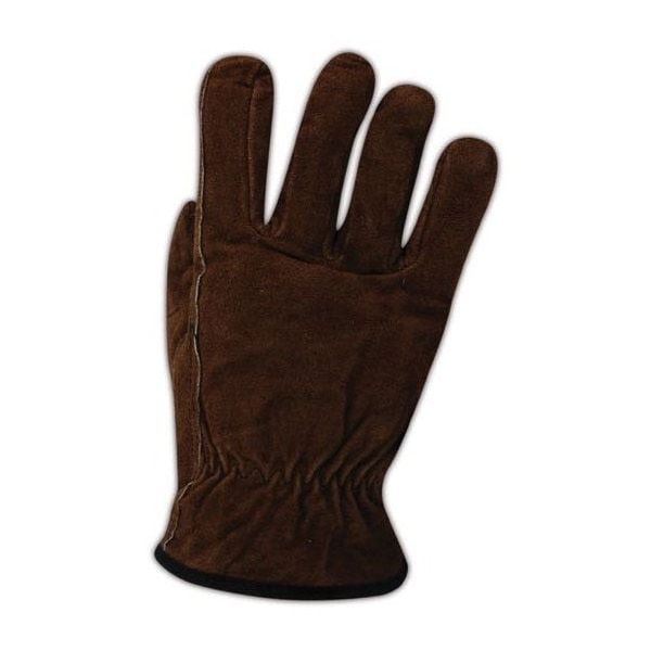 Magid Leather Drivers Gloves, Leather, Slip OnSlip On Cuff, Brown, XL 12 PK - TB482E-XL