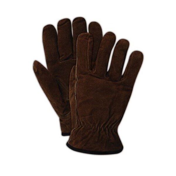 Magid Leather Drivers Gloves, Leather, Slip OnSlip On Cuff, Brown, XL 12 PK - TB482E-XL