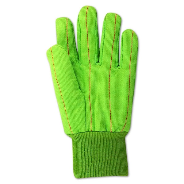 Magid MultiMaster Green Double Palm Canvas Gloves w Knit Wrist, 12PK - 796JKWNL