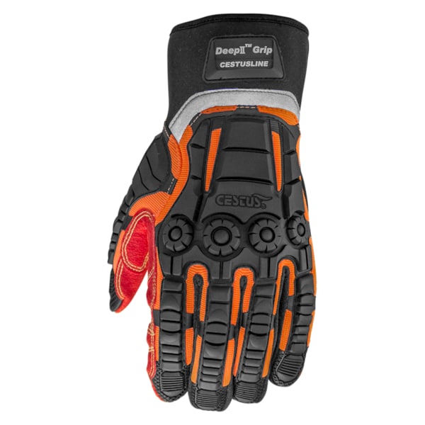 Cestus ANSI Cut A2 Impact Gloves, Skid-X Rough Out Coarse Palm, 4XL - 3075-4XL