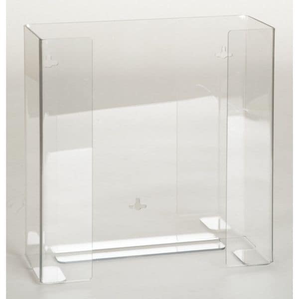 Zoro Select Glove Box Dispenser, PETG Plastic, Holds (2) Boxes , Clear , 11 in H x 11 in W x 4 in D - 3RZT2