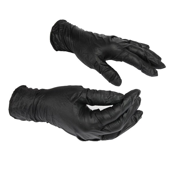 Forney Disposable Gloves, 5 mil Palm, Nitrile, Powdered, L - 53406