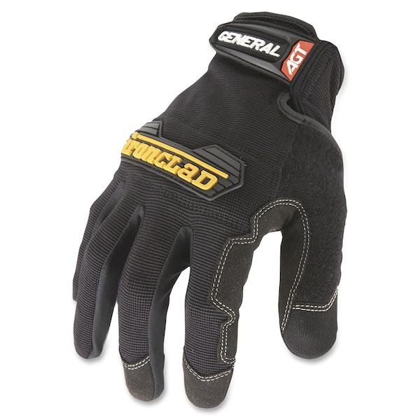 Ironclad Performance Wear General Utility(TM) Mechanics Gloves, Synthetic Leather Palm, Nylon Back, L, Black - GUG-04-L