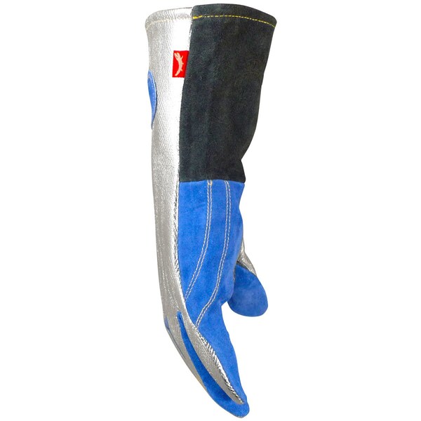 Caiman 1524 Welding Gloves, Gauntlet Cuff, Reinforced Thumb, Premium Cowhide, L, 1 PR - 1524