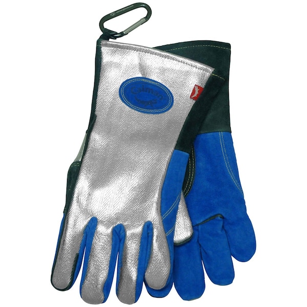 Caiman 1524 Welding Gloves, Gauntlet Cuff, Reinforced Thumb, Premium Cowhide, L, 1 PR - 1524