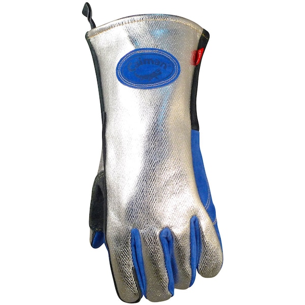 Caiman 1524 Welding Gloves, Gauntlet Cuff, Reinforced Thumb, Premium Cowhide, L, 1 PR - 1524