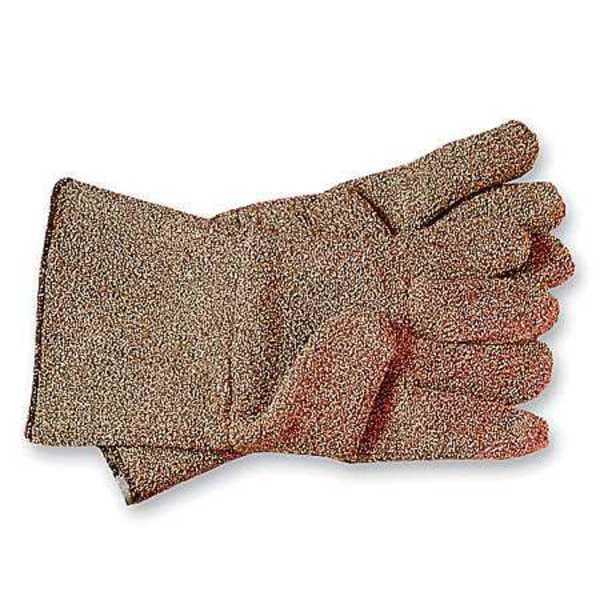 Jomac Heat Resistant Gloves, Terry Cloth, 350 Degrees F Max Temp., Brown/White, Men's XL, 1 PR - 636HR-LS