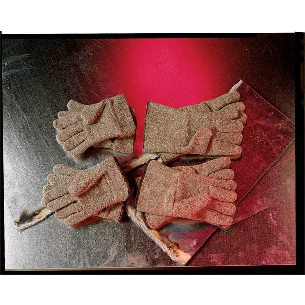 Jomac Heat Resistant Gloves, Terry Cloth, 350 Degrees F Max Temp., Brown/White, Men's XL, 1 PR - 636HR-LS