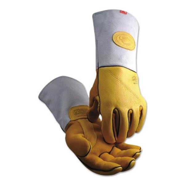 Caiman Caiman 607-1485-L Deer Grains Gloves Genuine American Deerskin; Large - Gold - 607-1485-L