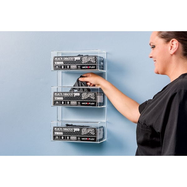 Omnimed Acrylic Top Open Glove Box Holder(s) (Triple - 305328