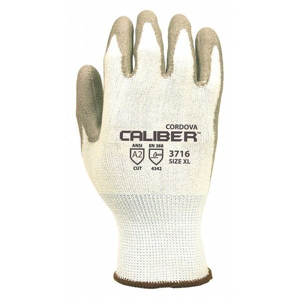 Cordova Cut-Resistant Coated Gloves, Cut Level A2 , Polyurethane , XL 1 PR - 3716XL
