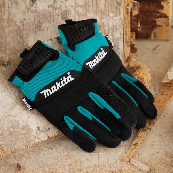 Makita Genuine Leather Palm Perform Gloves, M - T-04210