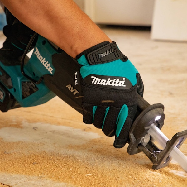 Makita Genuine Leather Palm Perform Gloves, M - T-04210