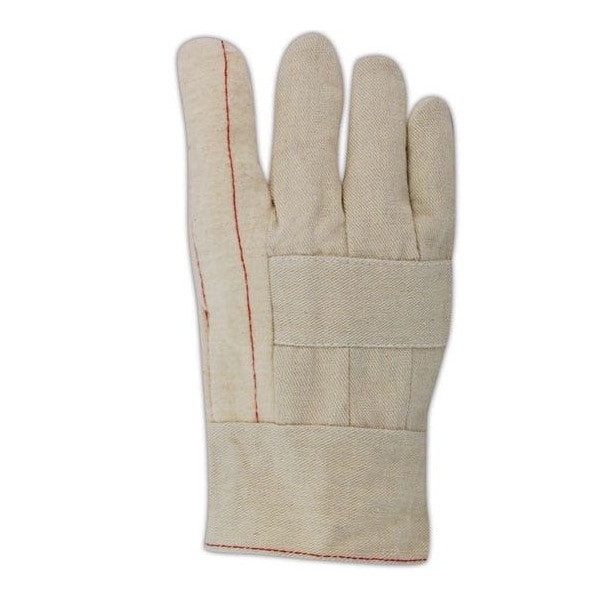 Magid Textile Gloves, Cotton, Band Top Cuff Natural, Men's (Fits Large), 12 PK - 95KBT