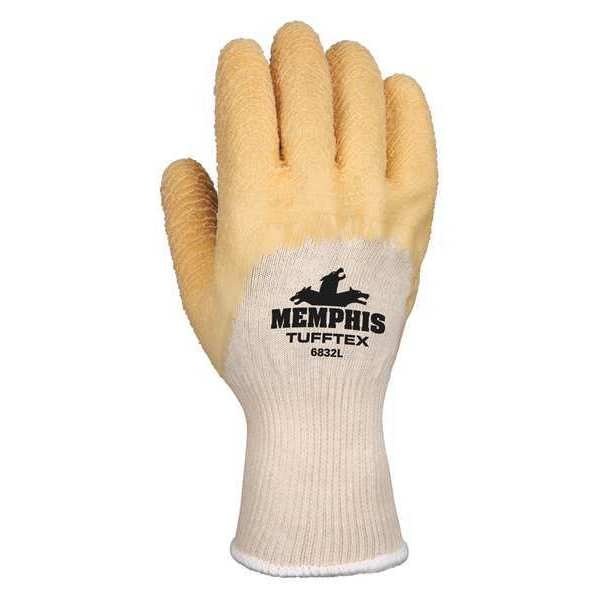 Mcr Safety Chemical Resistant Gloves, Natural Rubber Latex, 11 in L, 23.0 mil, Yellow, S, 12 PK - 6832S
