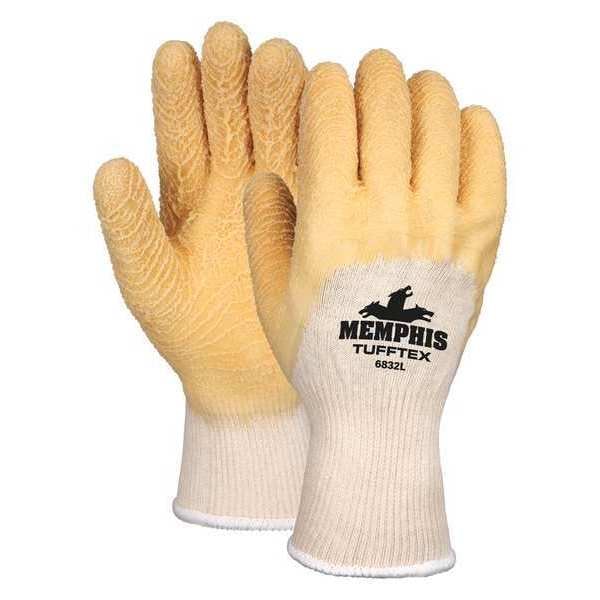 Mcr Safety Chemical Resistant Gloves, Natural Rubber Latex, 11 in L, 23.0 mil, Yellow, S, 12 PK - 6832S