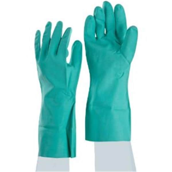 Best Glove BestA Glove Medium Nitrile 15 Mil Green Flock-Lined Glove - 845-730-08