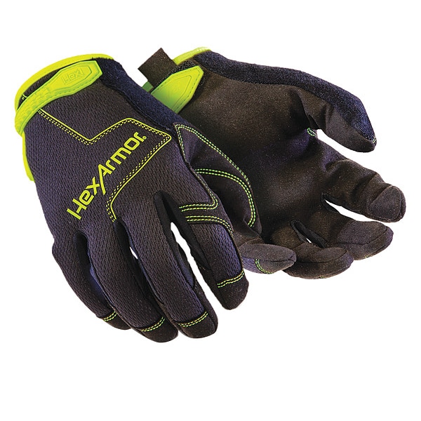 Hexarmor Hex1(R) Mechanics Gloves, Synthetic Leather Palm, Mesh Back, S, Tan - 2132-S (7)