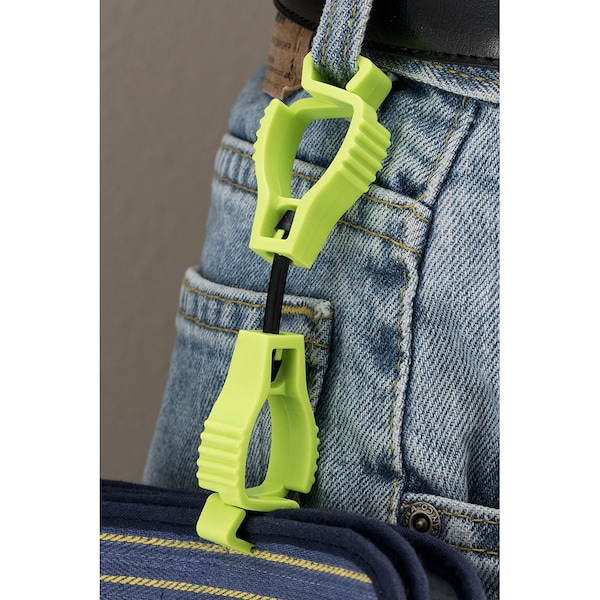 Glove Guard 1940 Dual Small End clip, Lime Green - 1940LG