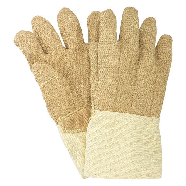 National Safety Apparel Thermal Gloves, PBI/Kevlar(R), 600 Degrees F Max Temp., Brown, One Size Fits Most, 1 PR - G51PBRW13714