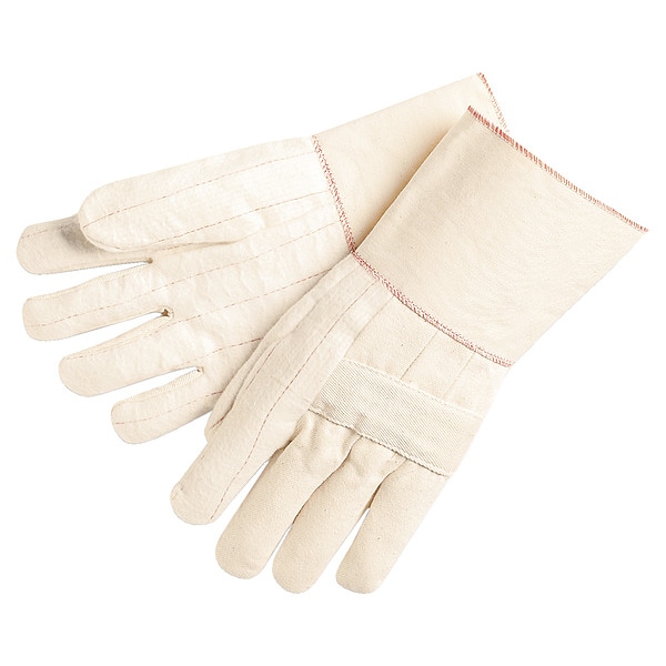 Mcr Safety Hotline 9132 Hot Mill Weight 3 Ply Burlap Lin, PK12, 500  Degrees F Max Temp., Gauntlet Cuff natural - 9132G
