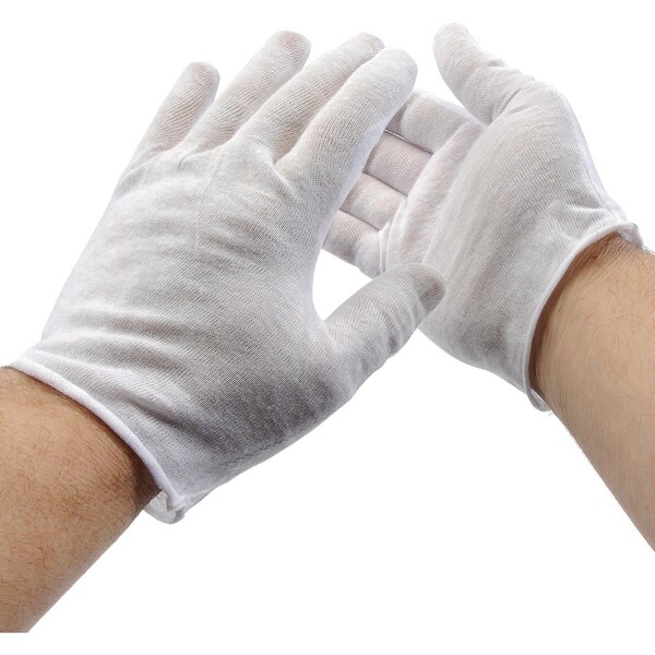 Pip Inspection Gloves, Womens Unhemmed, White, 1 Dozen - 97-501