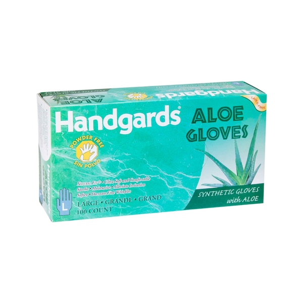 Handgards Handgards Aloe Powder Free Large Synthetic Gloves, PK400 - 304363043