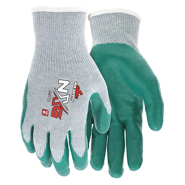 Mcr Safety Coated Gloves, Nitrile, Flat, Palm, 6 Abrasion Level, Gray, M (8) 1 PR - FT350M