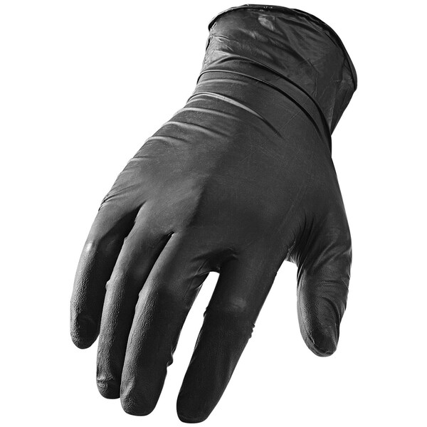Lift Safety NI-FLEX, Disposable Gloves, 5 mil Palm, Nitrile, Powder-Free, L, 100 PK, Black - GNX-1KL