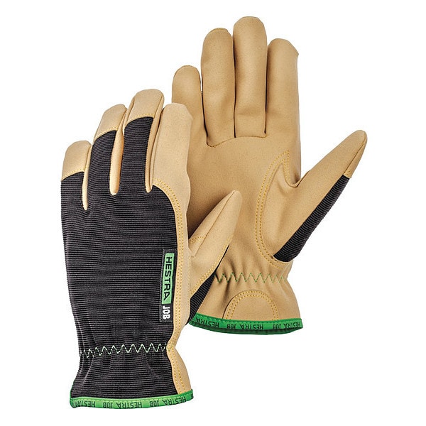 Hestra Mechanics Gloves, M, Black/Tan - 75030-701-08