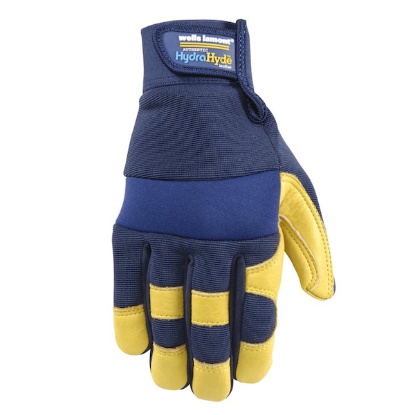 Wells Lamont Wells Lamont HydraHyde Men's Indoor/Outdoor Work Gloves Blue/Yellow M 1 pair - 3207M