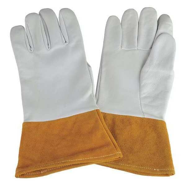 Condor Condor Welding Gloves, Gauntlet Cuff, Straight Thumb, Premium Goatskin, S, 1 PR - 31KY85