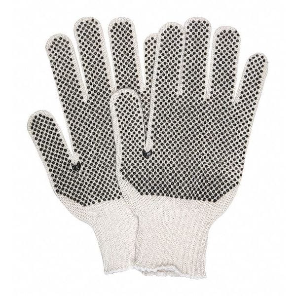 Mcr Safety Economy Weight Cotton Poly Dots, M, PK12 - 9667LM