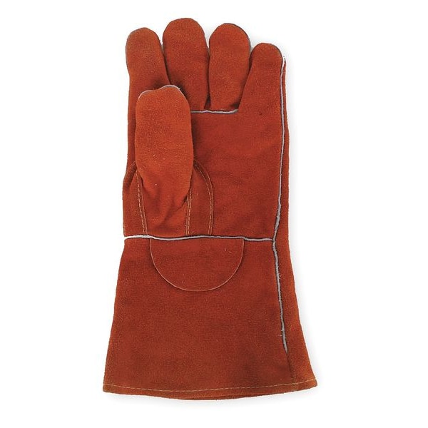 Condor Left Hand Only Welding Glove, Gauntlet Cuff, Straight Thumb, Leather Cowhide, M - 4NHD3