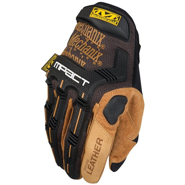 Mechanix Wear MPact Leather Large 10 TanBlack - MECLMP-75-010