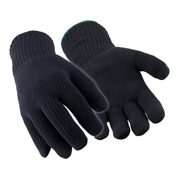 Refrigiwear Dual Knit Glove, Acrylic, Black, 1 PR - 2030RBLKLXL
