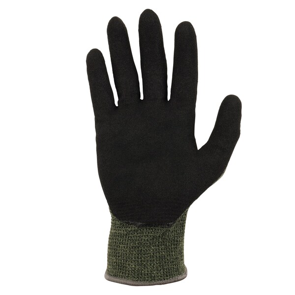 Ergodyne ANSI A4 Nitrile Coated CR Gloves, Green, Size S - 7042