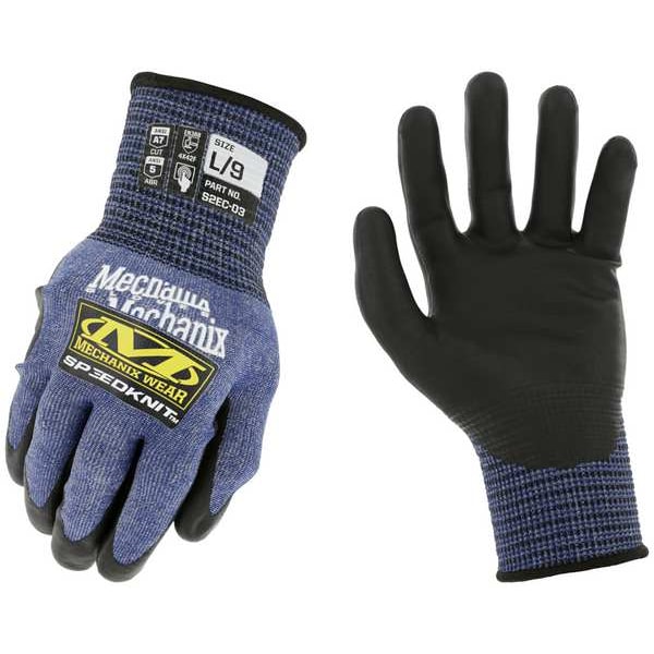 Mechanix Wear Knit Gloves, Cut Level A7 , Dipped , Water-Based Polyurethane , Smooth , 7 1 PR - S2EC-03-007