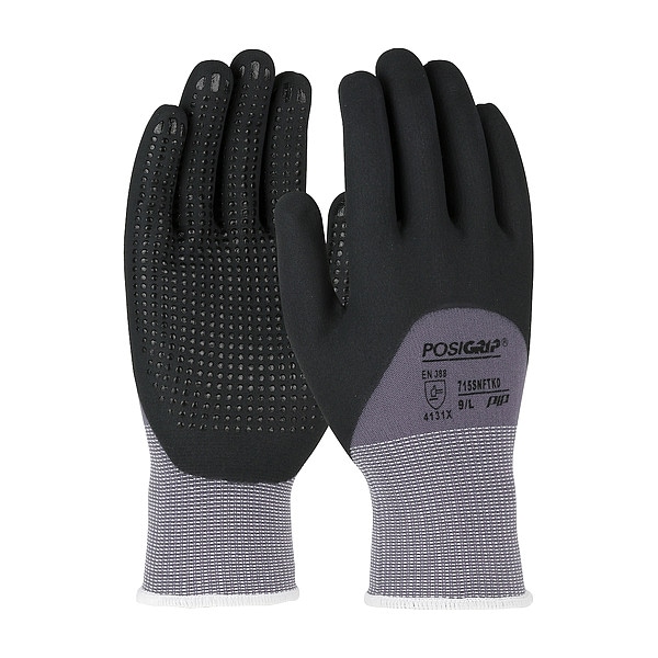 Posigrip Knit Gloves, Palm and Fingers, Knit, 12 PK - 715SNFTKD/XXL