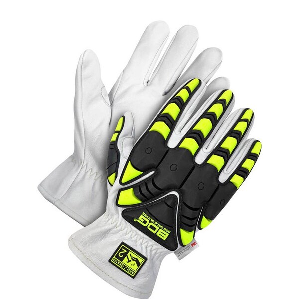 Bdg Goatskin Winter Lined Driver w/ Backhand Protection, Shrink Wrapped, Size L - 20-9-1870-L-K