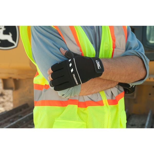 Condor Mechanics Gloves, Clarino/PVC Grip/Wear Panels Palm, 2XL, Black - 2XRW6