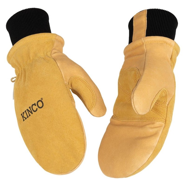Kinco Women's Lined Premium Grain and Suede Pigskin Mitt with Omni-Cuff L - 901TW-L