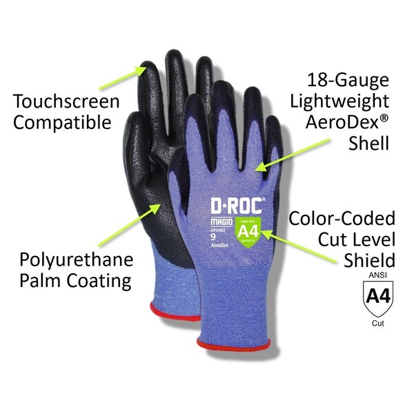 Magid Cut-Resistant Gloves (Shrink-Wrapped), Cut Level A4 , 5 1 PR - SWGPD4825