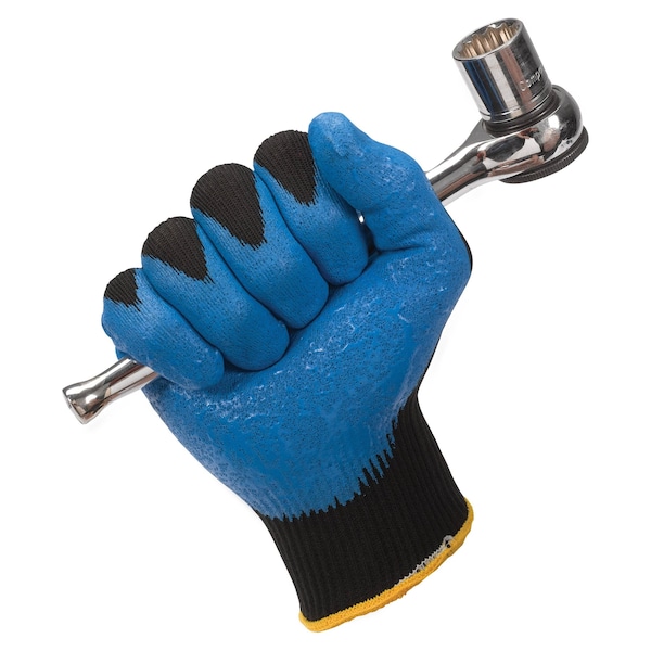 Kleenguard Coated Gloves, Foam Nitrile, Smooth, Palm, 3 Abrasion Level, Black, L (9) 12 PK - 40227