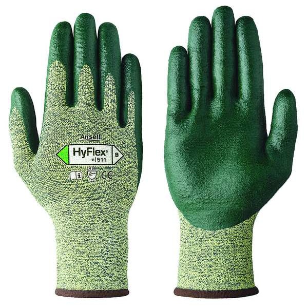 Ansell Cut Resistant Coated Gloves, Cut Level A5 , Dipped , Foam Nitrile , Sandy , XS 1 PR - 11-511