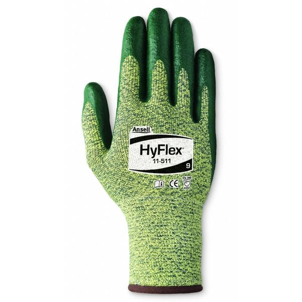 Ansell Cut Resistant Coated Gloves, Cut Level A5 , Dipped , Foam Nitrile , Sandy , XS 1 PR - 11-511