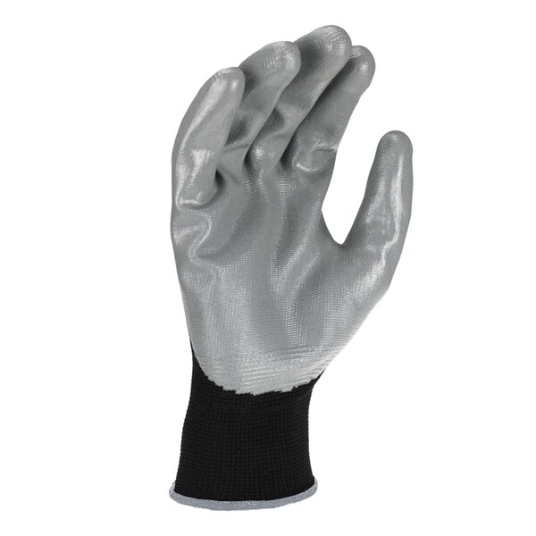 Radians Nitrile Coated Gloves, Palm Coverage, Black/Gray, XL,  - RWG15TXL