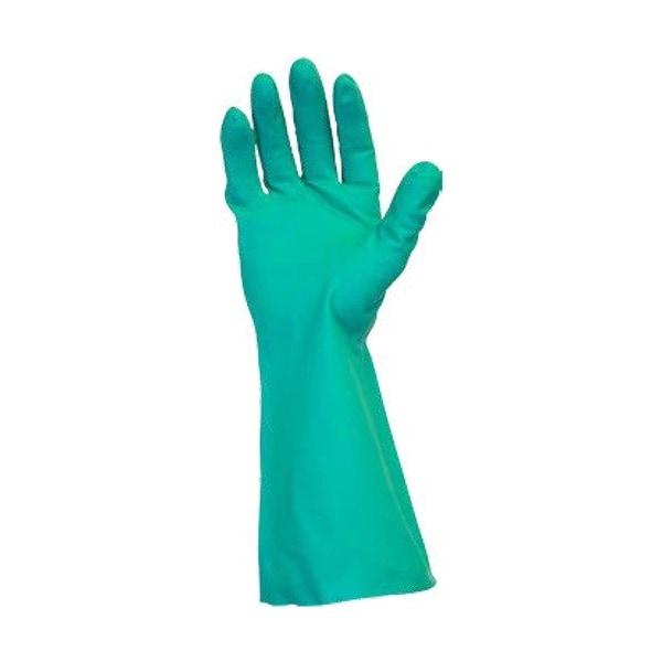 The Safety Zone Gloves, Nitrile, Flock-lined, 13inL, Med, 1 Pair/Bag, 12 Bags/DZ, GN, 12PK - SZNGNGFMD15C