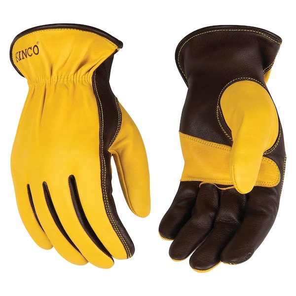 Kinco Drivers Gloves, Sheepskin, Natual Yellow/Black, M 1 PR - 1096-M